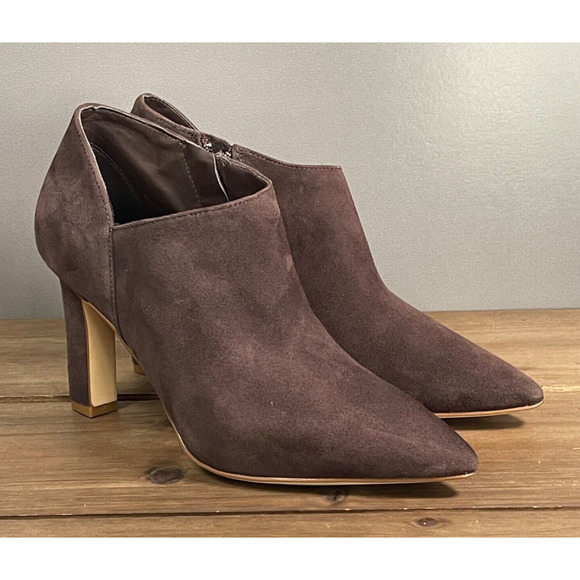 Cole Haan Grand 360 Women's Vestry Ankle Booties Size 5.5 Brown Suede Zip Up - Picture 2 of 16